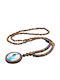 Nepal Buddha Mala Κολιέ από Ρητίνη Καφέ