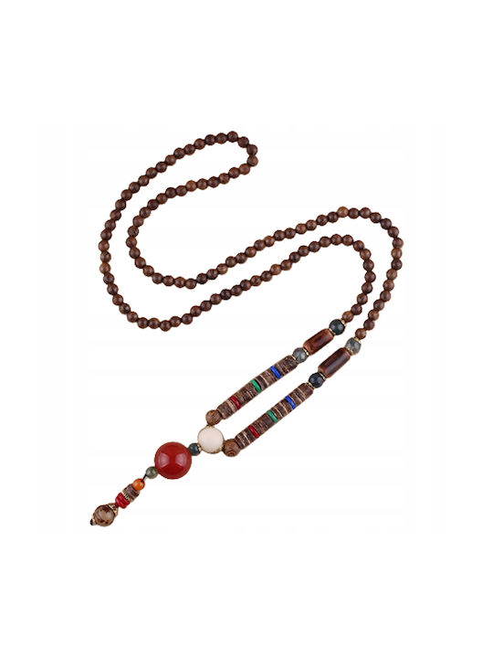 Nepal Buddhist Mala Colier Talisman cu Perle