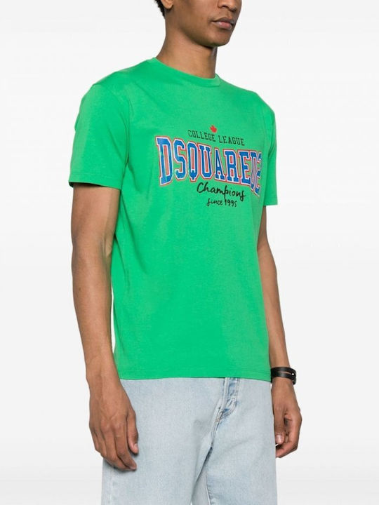 Dsquared2 Bluza pentru bărbați cu mâneci scurte Verde