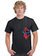 Pegasus Spiderman T-shirt Μαύρο Βαμβακερό