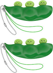 Anti-stress Squishy Keychain Silicone 2τμχ Green