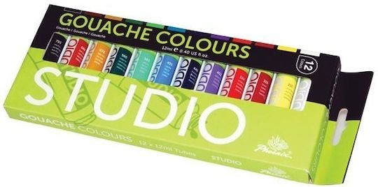 Phoenix Arts Tempera Farben Mehrfarbig 12ml 12Stück