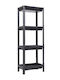 ArtPlast Floor Bathroom Shelf Plastic 38x23x100cm Black