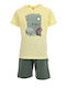 Joyce Kids Set with Shorts Summer 2pcs yellow