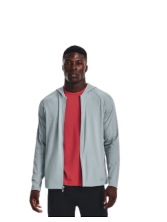 Under Armour Men's Hooded Cardigan Γαλάζια