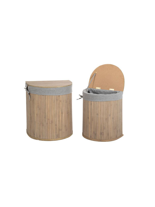 Iliadis Set of Bamboo Laundry Baskets 40x28x46cm Brown