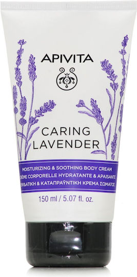 Apivita Moisturizing Cream Body with Aroma Lavender for Dry & Sensitive Skin 150ml