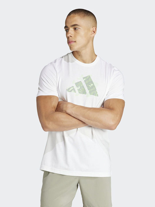 Adidas Herren T-Shirt Kurzarm Weiß