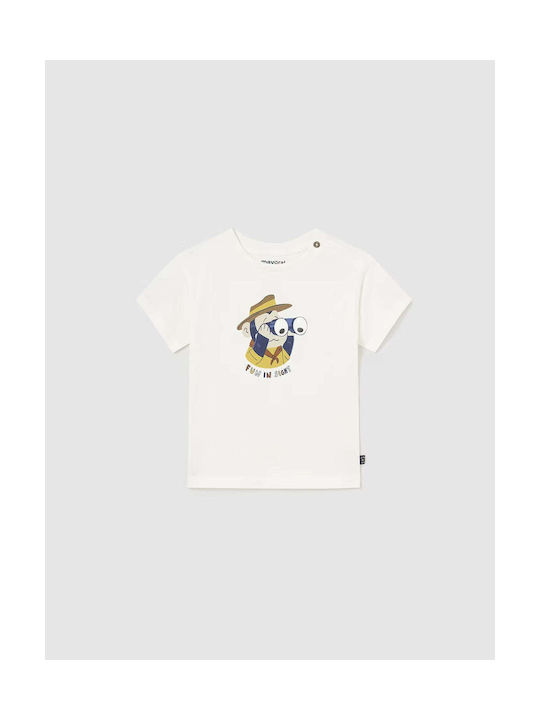 Mayoral Kids' T-shirt Ecru