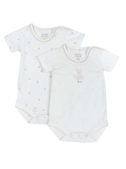 Chicco Set Body pentru Bebeluși Mâneci scurte Grey ````