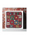 Crocheted Fringe, Cloth And Ikat Bands, Pieced, Printed Lining Painting Metallic 110x110cm