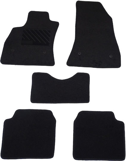 Autopataki Set Front and Back Car Mats 5 Pieces for Fiat 500L Black