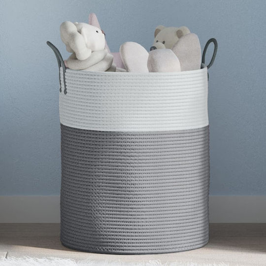 vidaXL Storage Basket Fabric Gray 38x38x46cm 1pcs