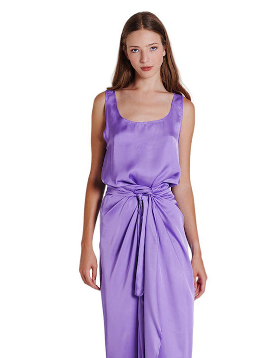 Collectiva Noir Bluza de Damă de Vară Fără mâneci Violet