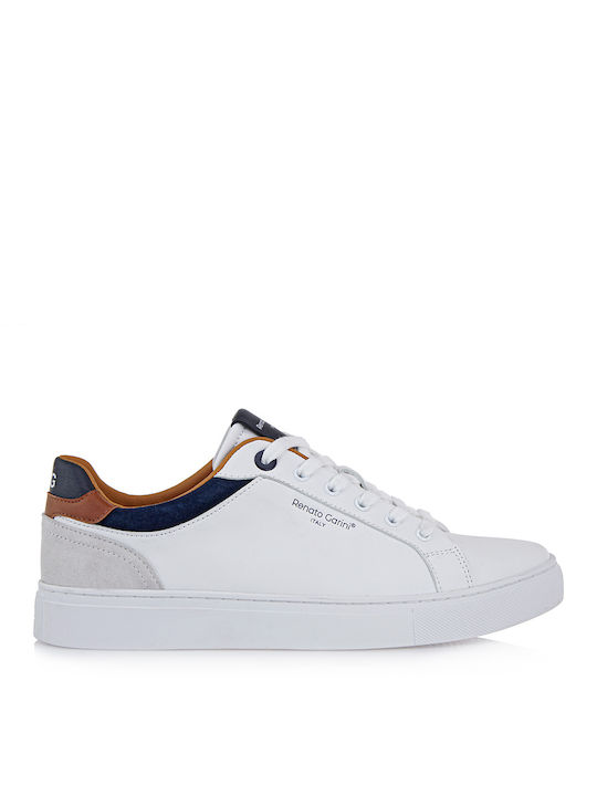 Renato Garini Bărbați Sneakers White Blue Tampa