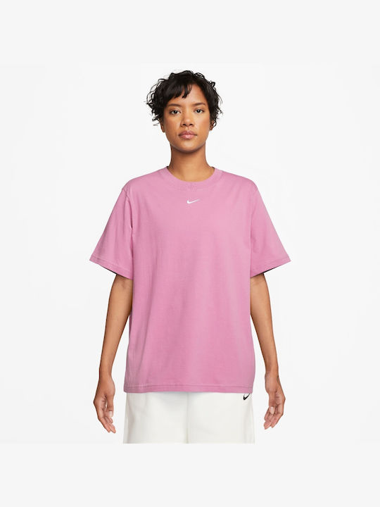 Nike Γυναικείο Αθλητικό T-shirt Ροζ