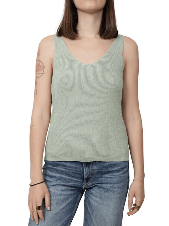 Women's Summer Top with Spaghetti Straps Green