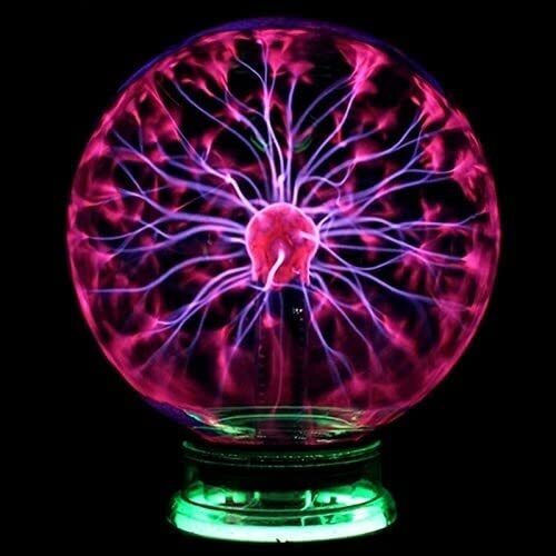 Dekorative Lampe Plasma-Kugel Schwarz