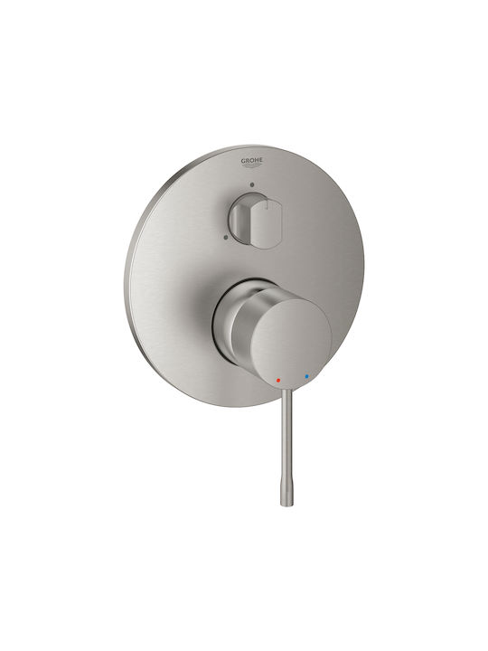 Grohe Essence Μίκτης Μπαταρίας Εντοιχισμού για Ντουζιέρα 3 Εξόδων Ασημί