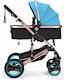 Fiko Wisesonle Adjustable 2 in 1 Baby Stroller Suitable for Newborn Light Blue 12kg