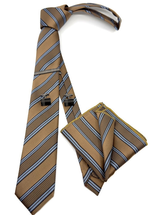 Legend Accessories Men's Tie Set Printed in Brown Color