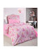 Dimcol Sheet Set Single from Cotton & Polyester Princess Pink 160x240cm 3pcs