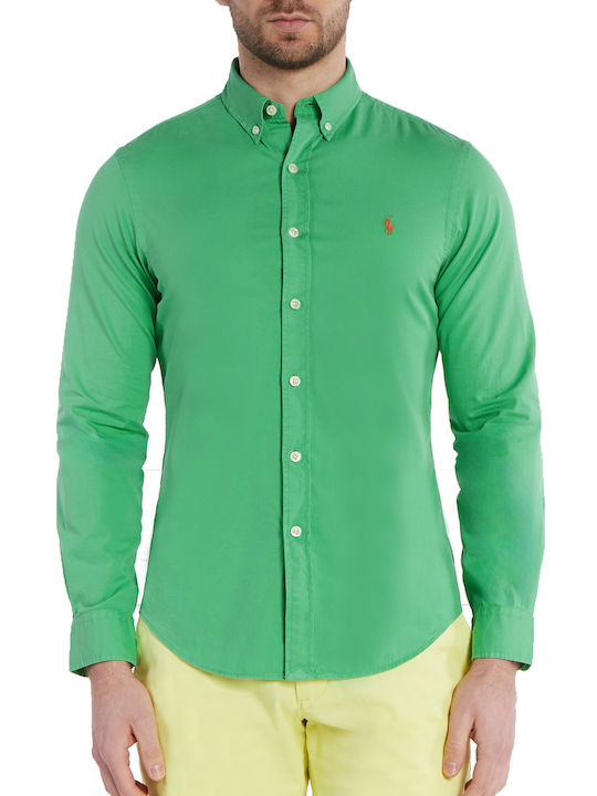 Ralph Lauren Herrenhemd Langärmelig Baumwolle Green