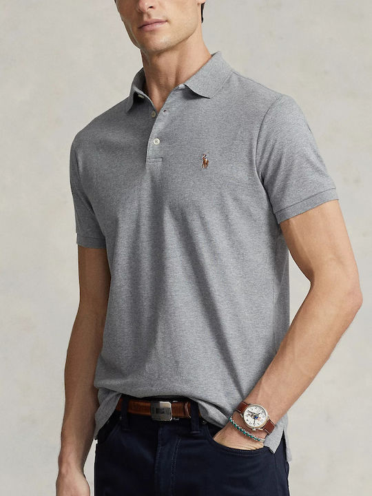 Ralph Lauren Bluza Bărbătească cu Mânecă Scurtă Polo Steel Heather