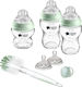 Tommee Tippee Σετ Γυάλινα Μπιμπερό Closer To Nature Κατά των Κολικών με Θηλή Σιλικόνης για 0+ μηνών Πράσινο 150ml 7τμχ