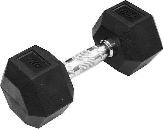 Pegasus Hexagon Rubber Dumbbell 1 x 4kg