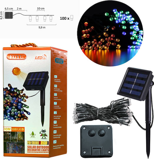 Foyu Ηλιακό Φωτιστικό RGB με Φωτοκύτταρο IP65