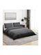 vidaXL Комплект Плик за Завивка Памучен Кинг Сайз с 2 Калъфки 260x240 Dark Grey