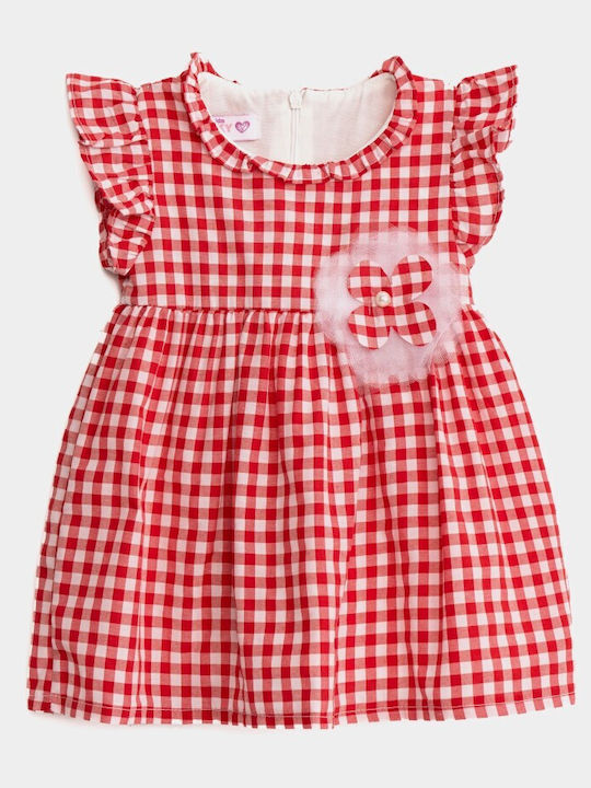 Funky Children's Dress Red and white