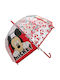 Disney Kids Curved Handle Umbrella Mickey Transparent