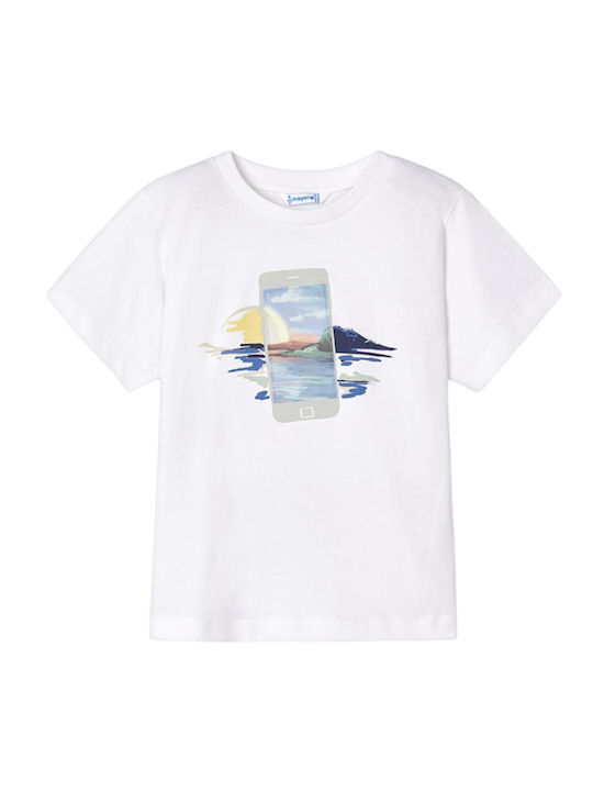 Mayoral Παιδικό T-shirt Λευκό