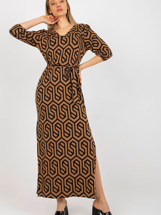 Lakerta Maxi Dress Camel Black