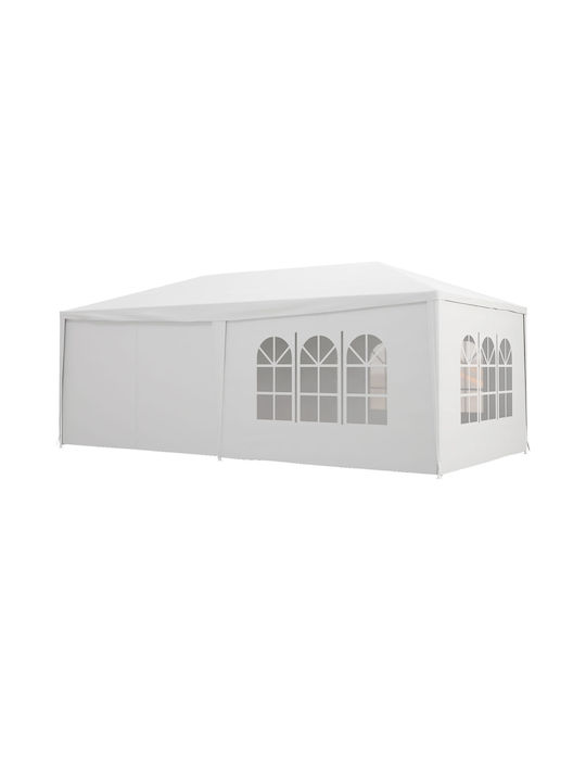 Outsunny Gazebo Grădină Alb x3m