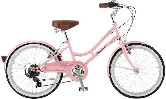 Probike Mini Vintage 20" Bicicletă pentru copii de Oras 6 Viteze (2023) Roz