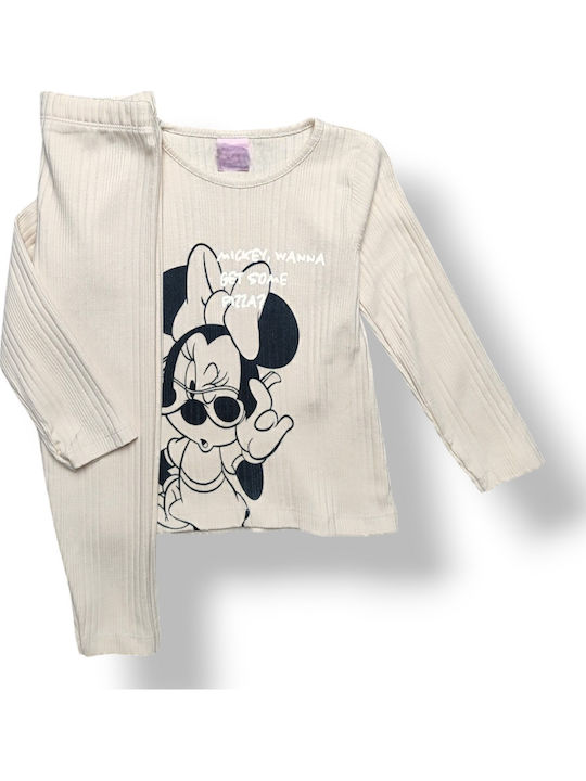 Babydom Pijama pentru copii De iarnă Din bumbac Ecru