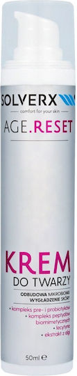 Solverx Age.Reset Cremă de Față pentru Hidratare Anti-Îmbătrânire și Reconstrucție cu Acid Hialuronic și Colagen 50ml