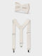 Mayoral Kinder-Set Fliege mit Hosenträger Beige