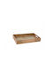 Excellent Houseware Lemnos Dreptunghiular Tavă de Servire cu Mânere în Culoare Maro 38x24x6.5cm 1buc
