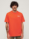 Superdry Herren Sport T-Shirt Kurzarm Cherry Tomato Red