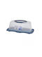 Excellent Houseware Tortieră Plastic cu Capac Albastru 40x20x15buc