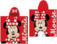 Disney Minnie Детско Пончо За Плаж Minnie Черве...