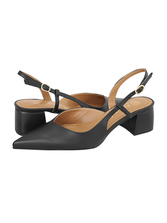 Envie Shoes Leather Black Medium Heels