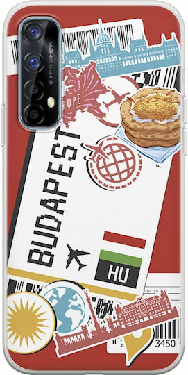 Ticket To Budapest Back Cover Silicone Multicolour (Realme 7)
