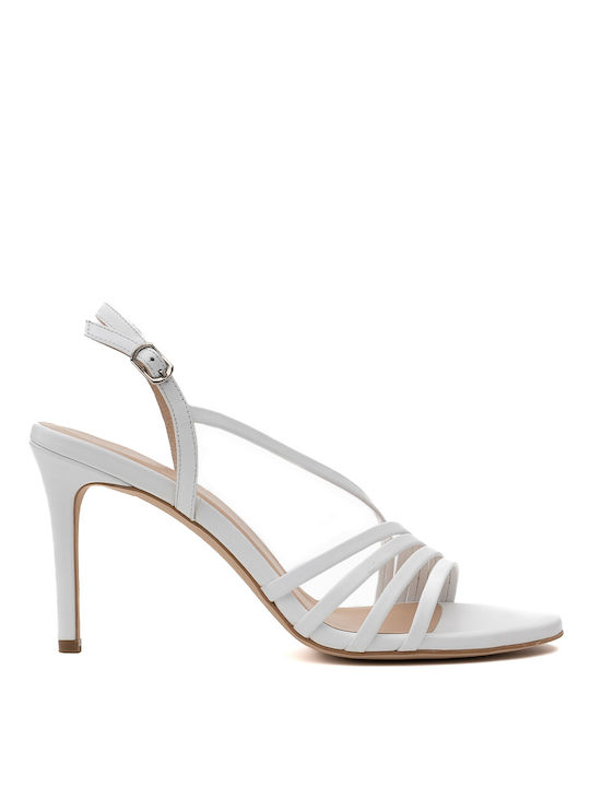 Philippe Lang Leather Women's Sandals White