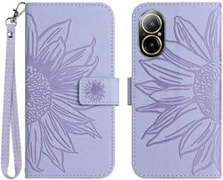 Sun Flower Wallet Purple (Realme C67)