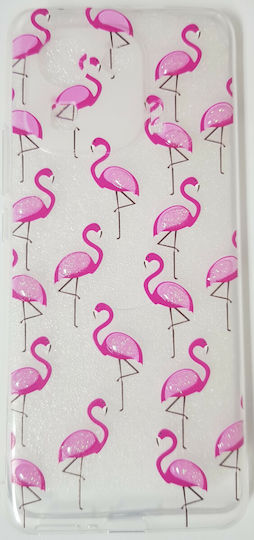 Flamingo Design Umschlag Rückseite Silikon Transparent (Xiaomi Mi 11 Pro)